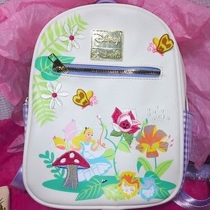 Disney Her Universe Alice In Wonderland Gingham BACKPACK Bag Embroidered NWT